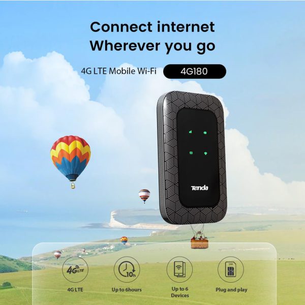 4G180 4G LTE Advanced Pocket Mobile Wi Fi Router 6