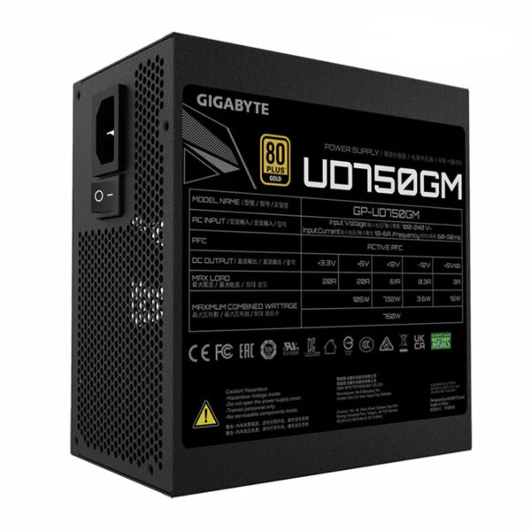 Gigabyte UD750GM Gold Full Modular 750W Gold Full Modular Power Supply 3
