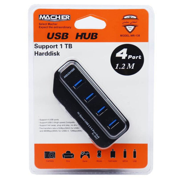 Macher MR 138 USB 2.0 Hub 4 Port FARAZSYSTEM 2