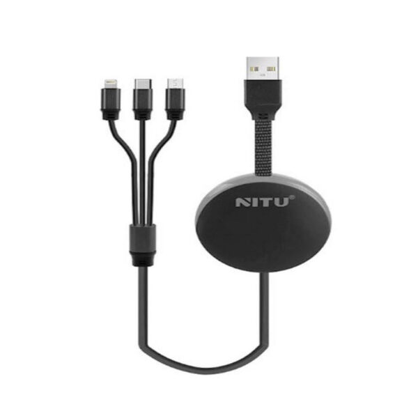 Nitu UC090 USB to USB C MicroUsb and Lightning converter cable 2