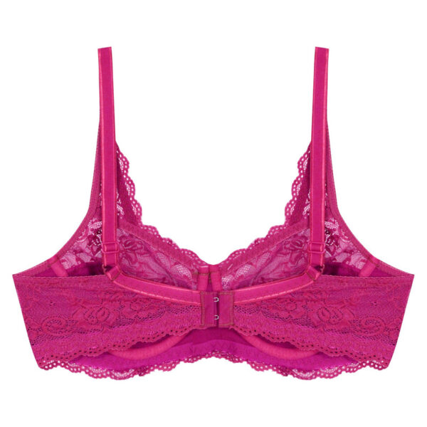 Paniz Womens Bra with Lace and Underwire Code new 66365 Fuchsia Color 5