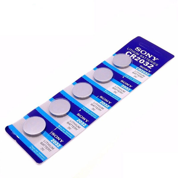 sony CR2032 5 pack coin cell battery 2