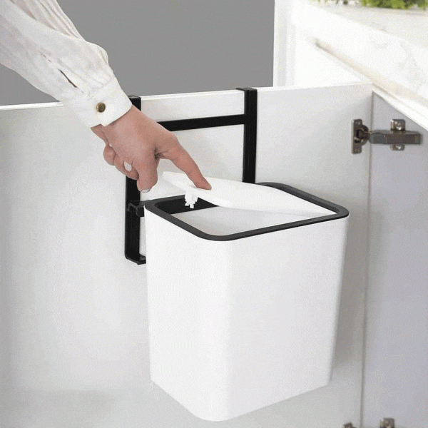 سطل کابینتی مدل لمسی کد 1514 لیمون سفید