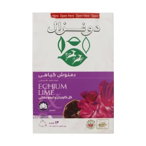 دمنوش گل گاو زبان و لیمو عمانی هرمی دوغزال کد 157583