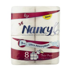 دستمال توالت بسته 8 عددی نانسی